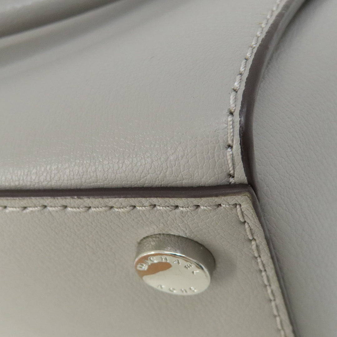 MICHAEL KORS Handbag PVC gray logoMetal 2WAY Women Used Authentic