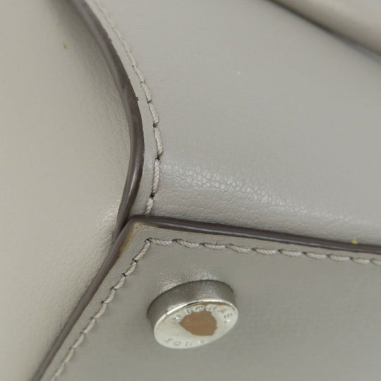MICHAEL KORS Handbag PVC gray logoMetal 2WAY Women Used Authentic