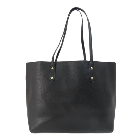 COACH Tote Bag F72673 leather black logo Women Used Authentic