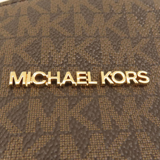 MICHAEL KORS Backpack leather Brown MK signature