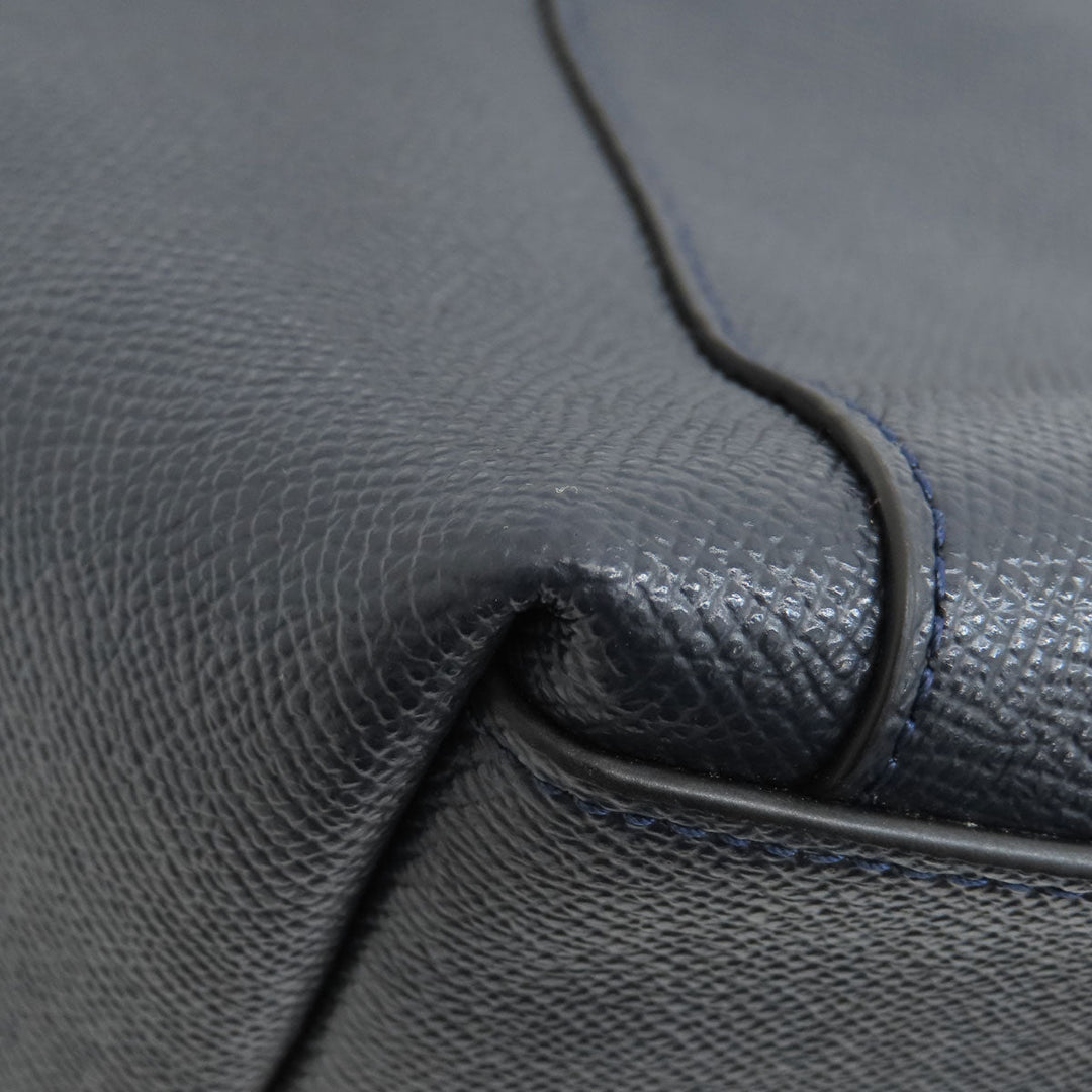 COACH Tote Bag F57526 PVC Navy logoMetal Women Used Authentic