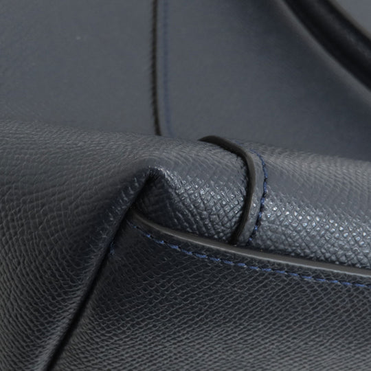 COACH Tote Bag F57526 PVC Navy logoMetal Women Used Authentic