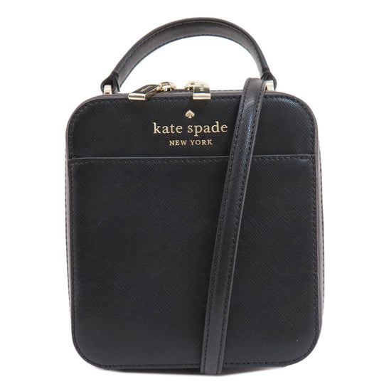 Kate Spade Shoulder Bag leather black 2WAY Women Used Authentic
