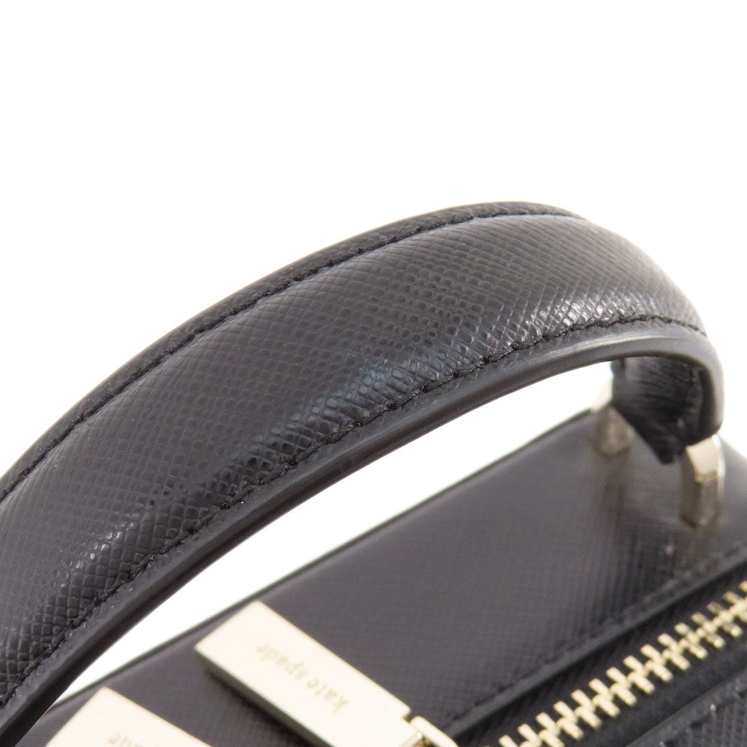 Kate Spade Shoulder Bag leather black 2WAY Women Used Authentic