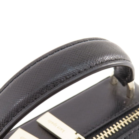 Kate Spade Shoulder Bag leather black 2WAY Women Used Authentic