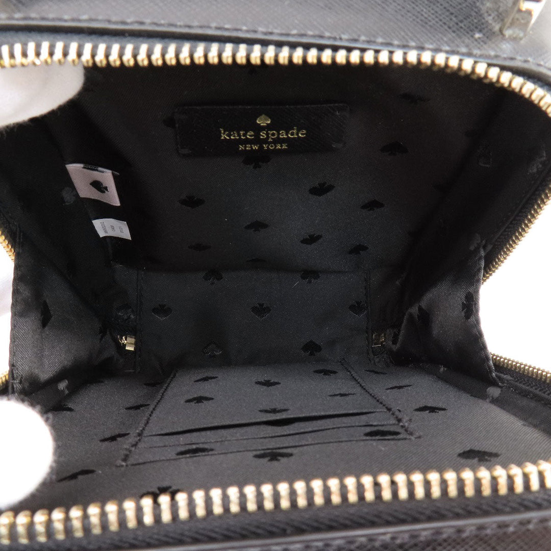 Kate Spade Shoulder Bag leather black 2WAY Women Used Authentic