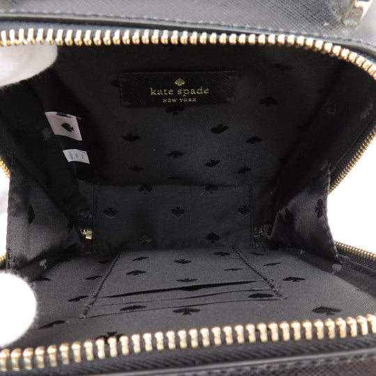 Kate Spade Shoulder Bag leather black 2WAY Women Used Authentic