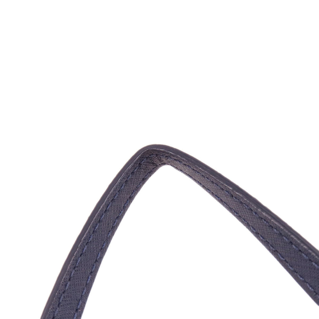 MICHAEL KORS Tote Bag PVC Navy logo Women Used Authentic