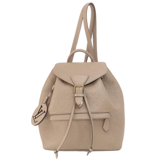 LOUIS VUITTON Backpack M45410 Ann Platt beige MontsourisPM Tourterelle Women Used Authentic