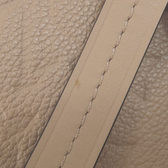 LOUIS VUITTON Backpack M45410 Ann Platt beige MontsourisPM Tourterelle Women Used Authentic