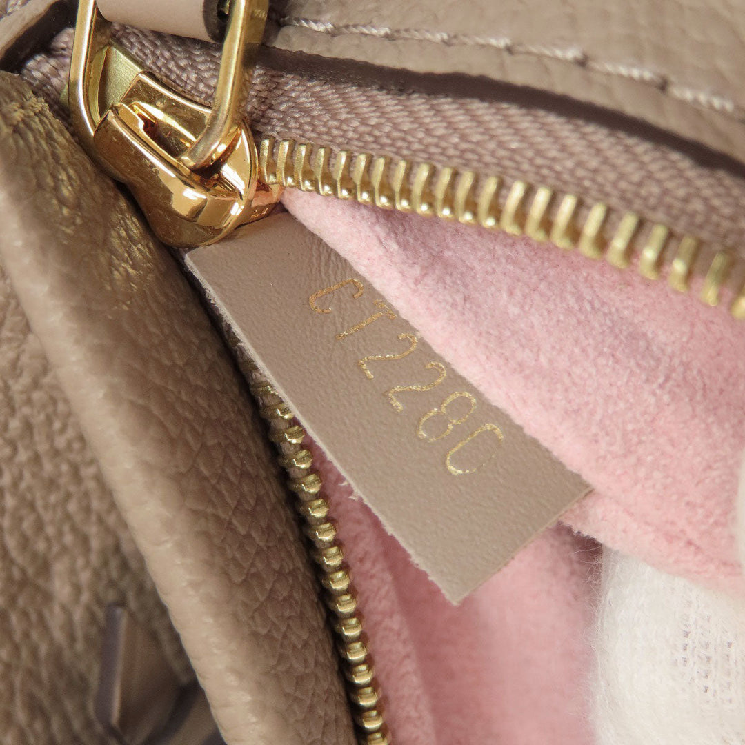 LOUIS VUITTON Backpack M45410 Ann Platt beige MontsourisPM Tourterelle Women Used Authentic