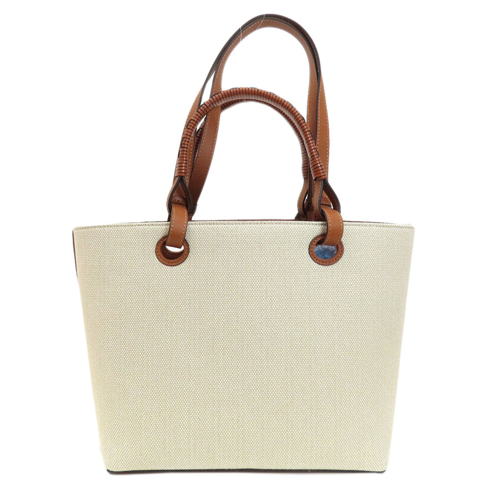 LOEWE Tote Bag canvas Brown Anagram 2WAY Women Used Authentic
