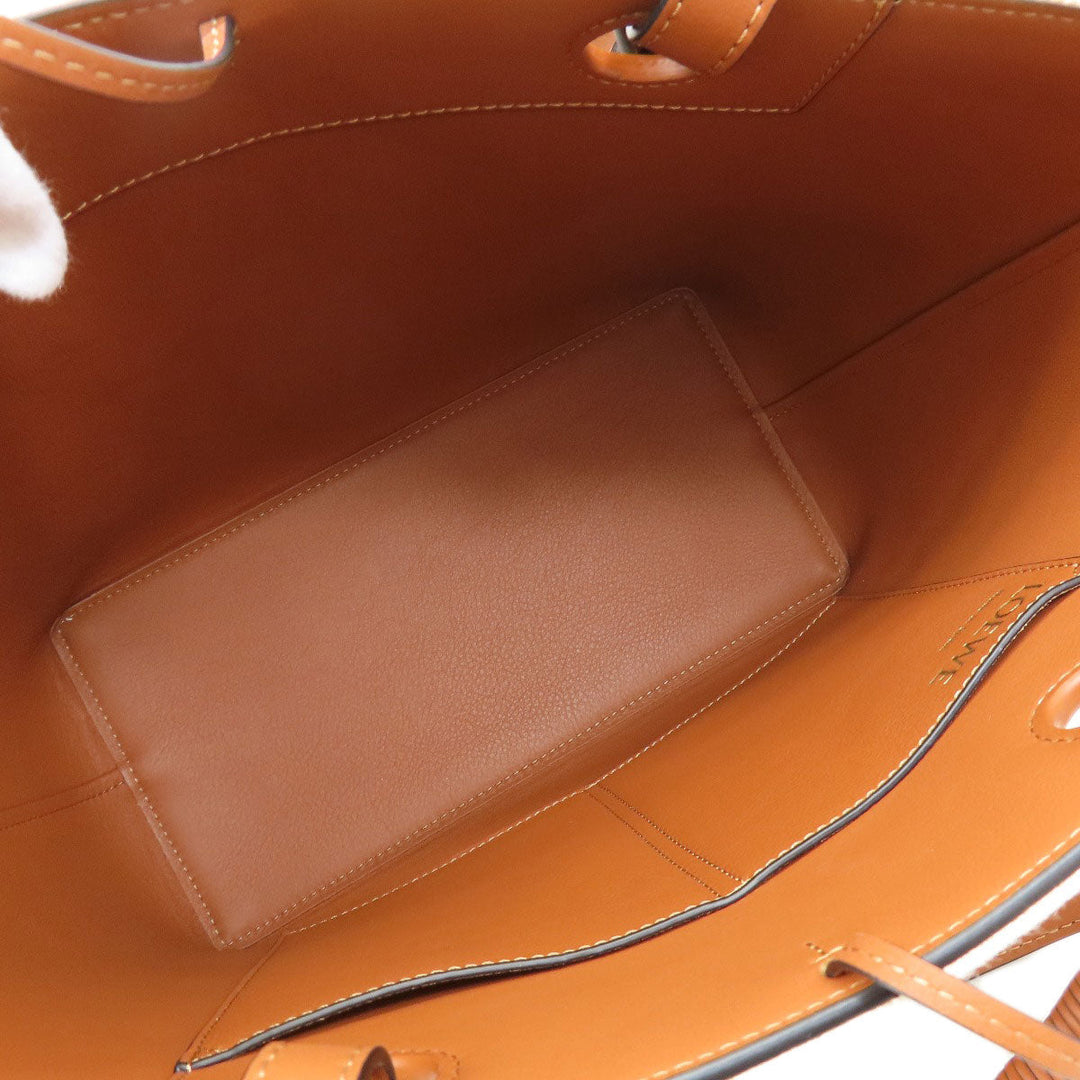 LOEWE Tote Bag canvas Brown Anagram 2WAY Women Used Authentic