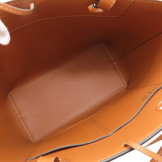 LOEWE Tote Bag canvas Brown Anagram 2WAY Women Used Authentic