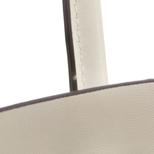 MICHAEL KORS Tote Bag PVC white MK signature Women Used Authentic
