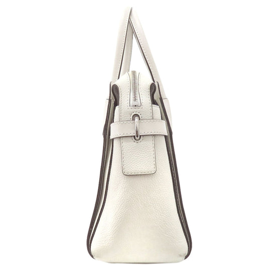 MICHAEL KORS Tote Bag PVC white MK signature Women Used Authentic