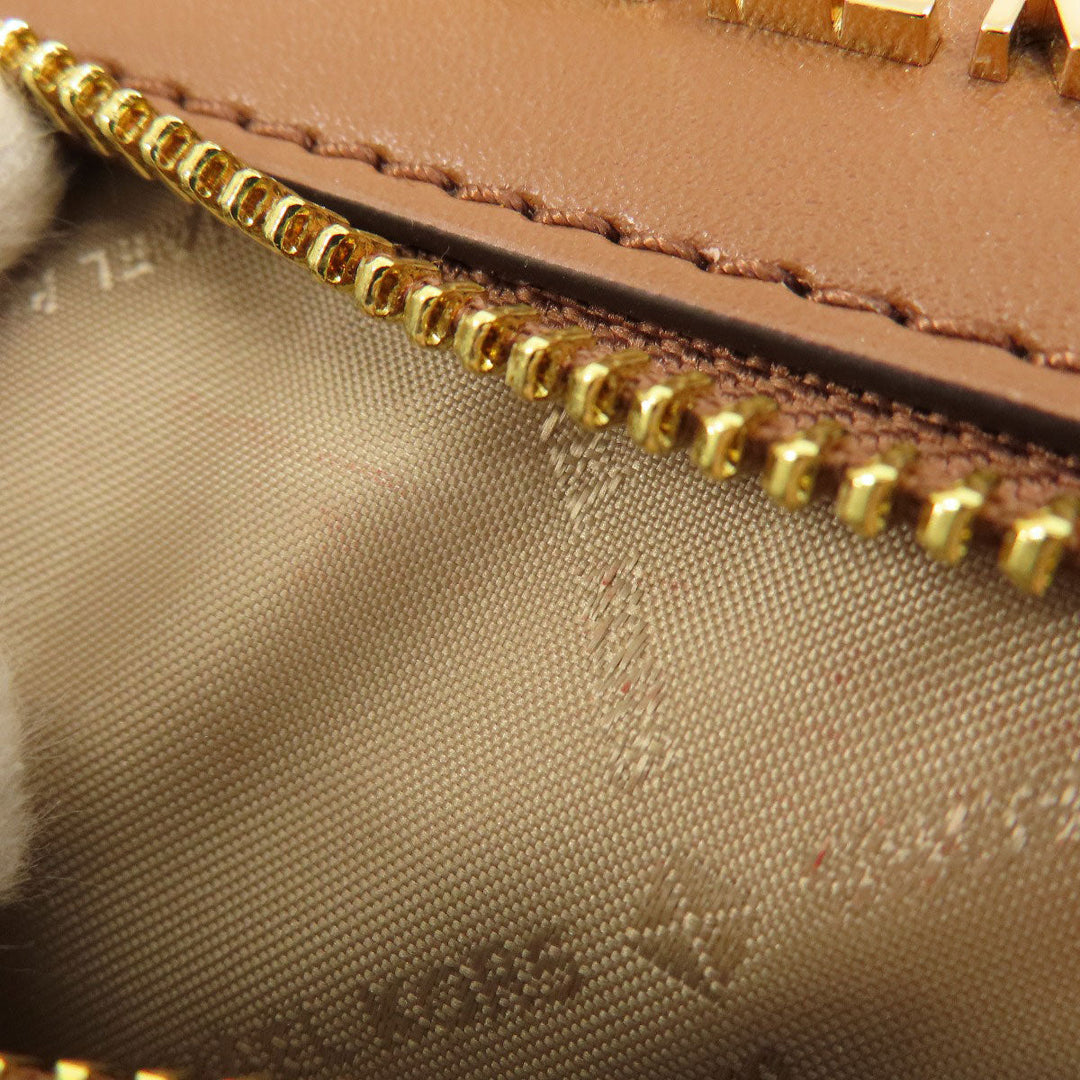 MICHAEL KORS Backpack Leather, Coated Canvas white MK signature Women Used Authentic