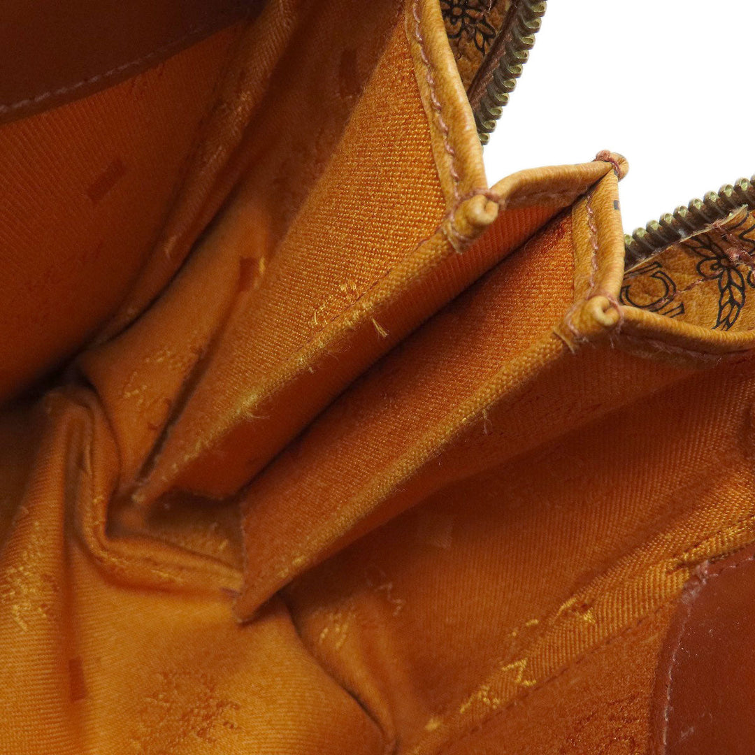 MCM Boston Duffel bag PVC Brown Mini Boston Women Used Authentic