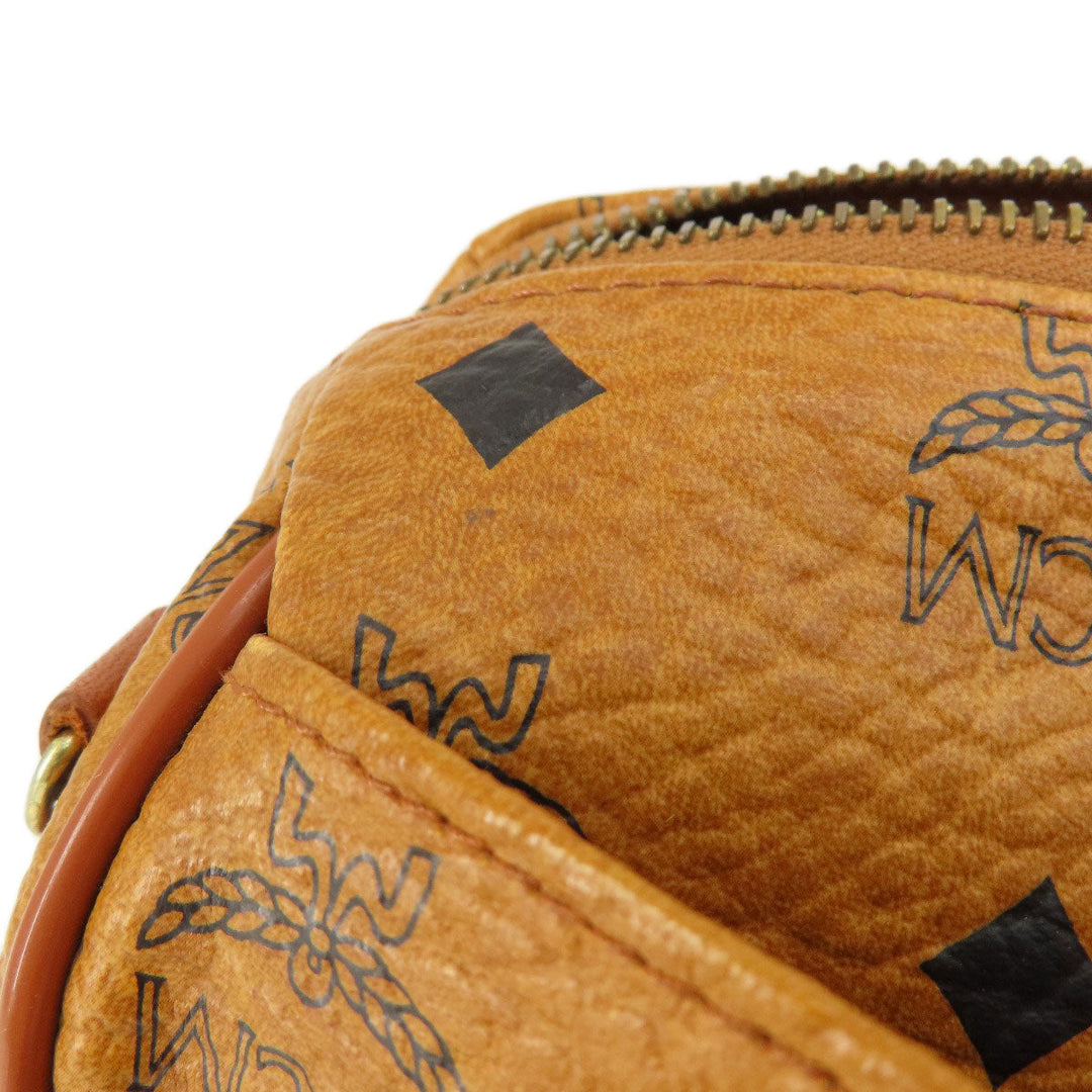 MCM Boston Duffel bag PVC Brown Mini Boston Women Used Authentic