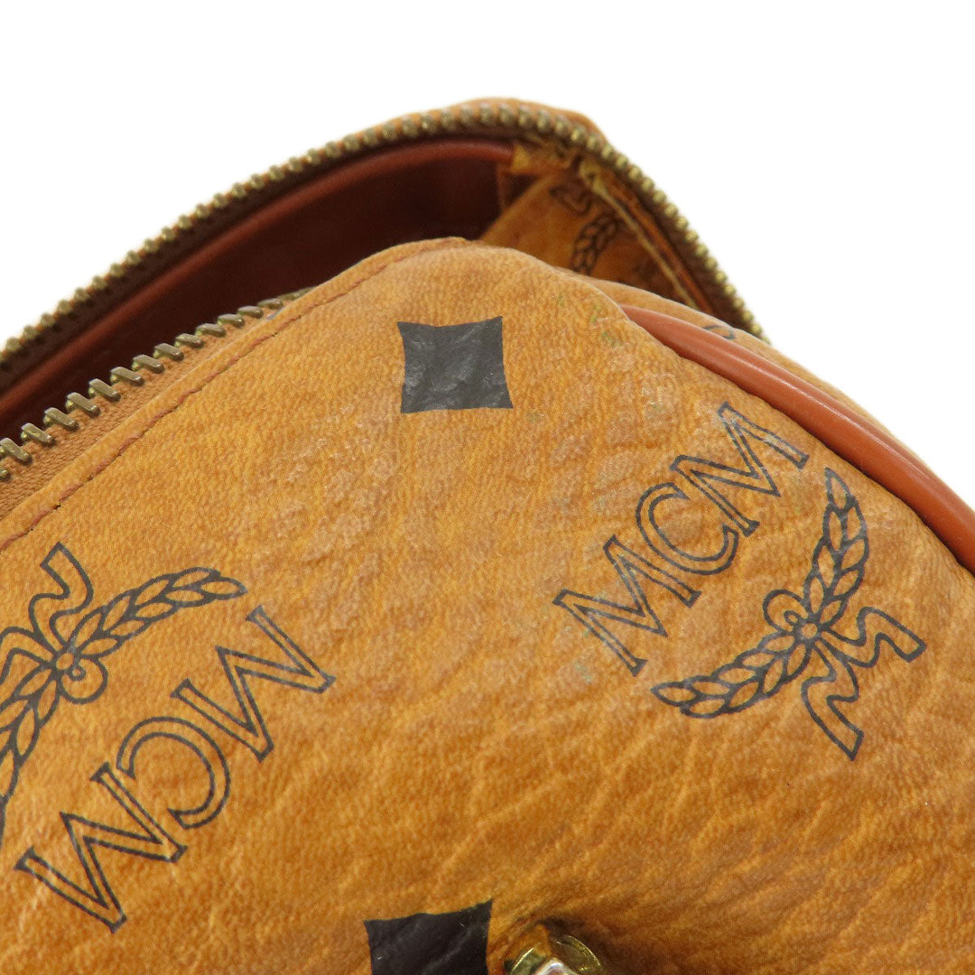 MCM Boston Duffel bag PVC Brown Mini Boston Women Used Authentic