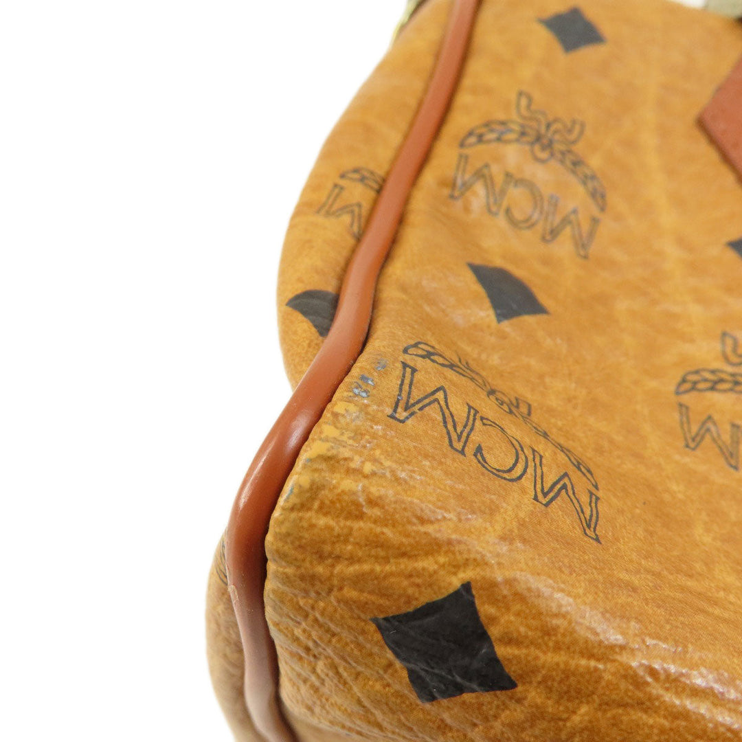 MCM Boston Duffel bag PVC Brown Mini Boston Women Used Authentic