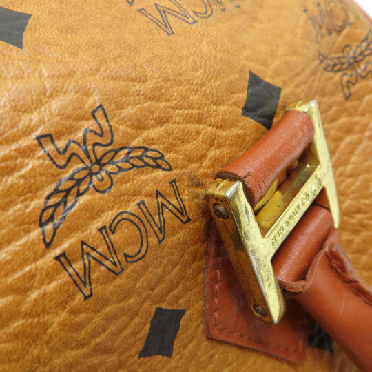 MCM Boston Duffel bag PVC Brown Mini Boston Women Used Authentic