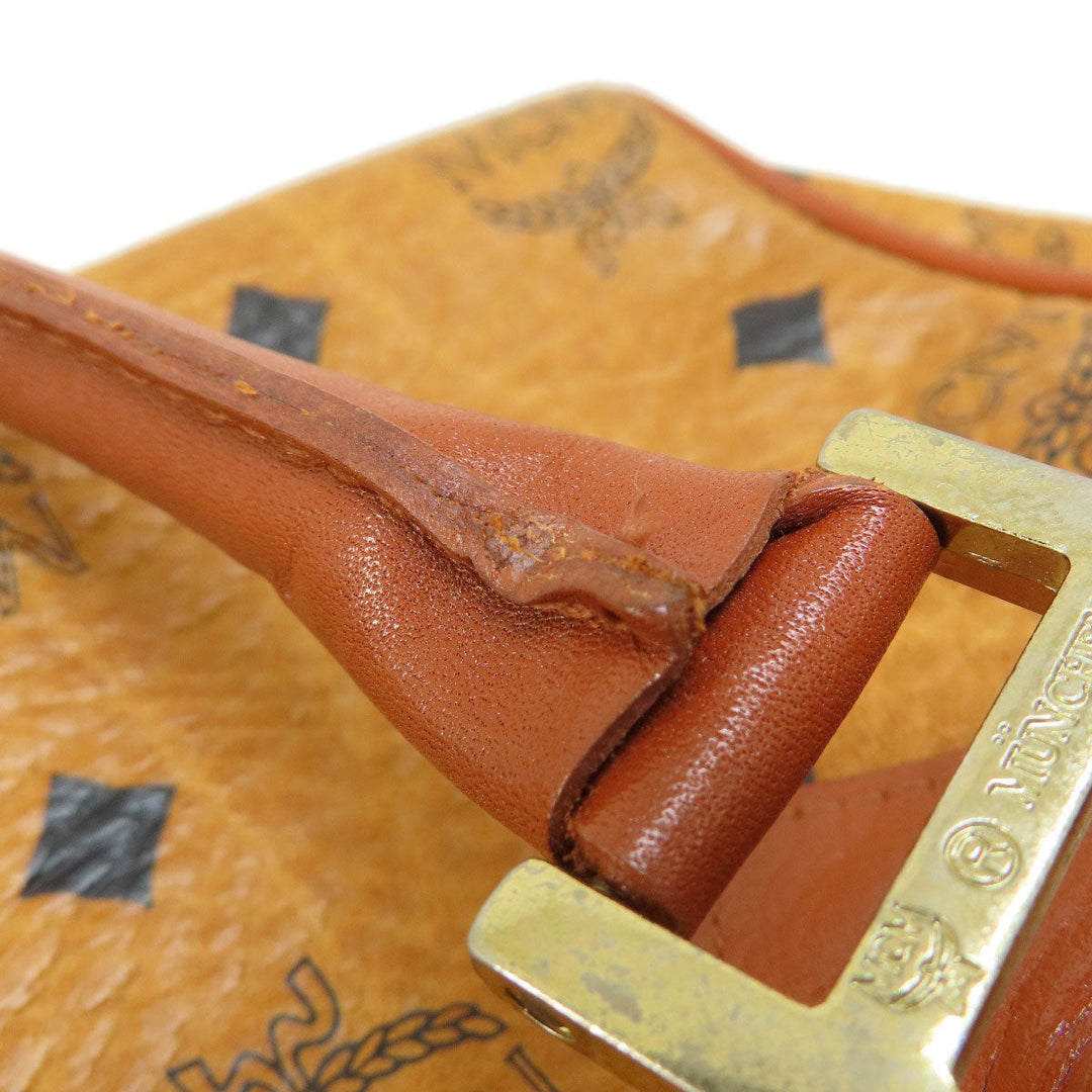 MCM Boston Duffel bag PVC Brown Mini Boston Women Used Authentic