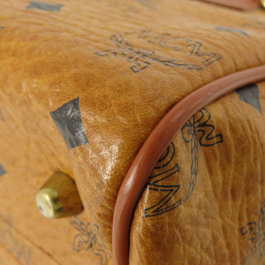 MCM Boston Duffel bag PVC Brown Mini Boston Women Used Authentic