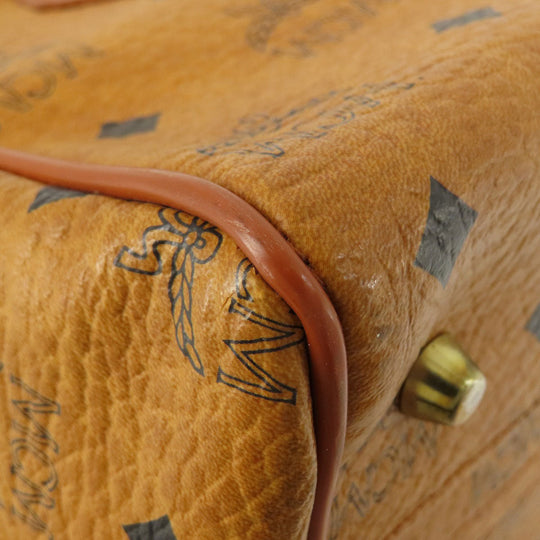 MCM Boston Duffel bag PVC Brown Mini Boston Women Used Authentic