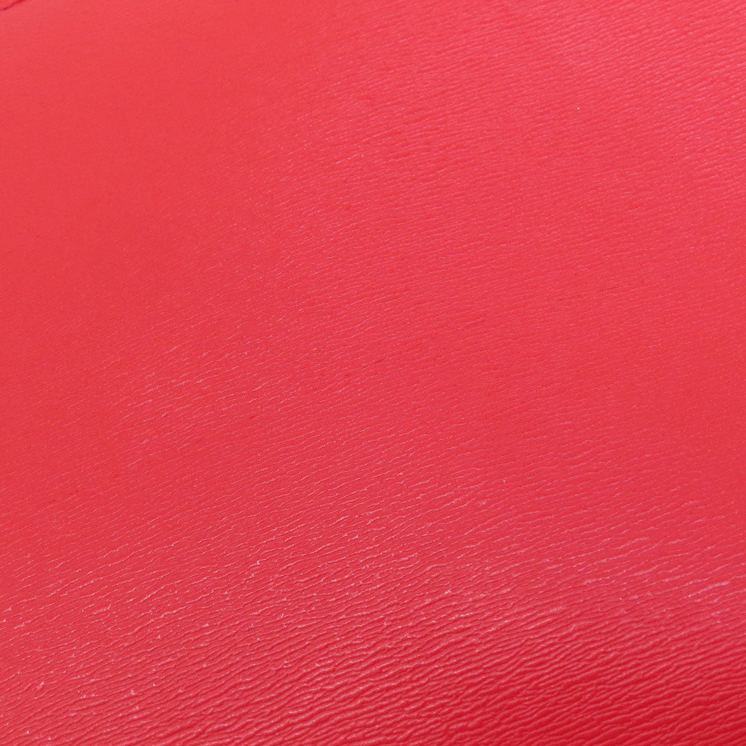Tory Burch Tote Bag leather Red logo Women Used Authentic