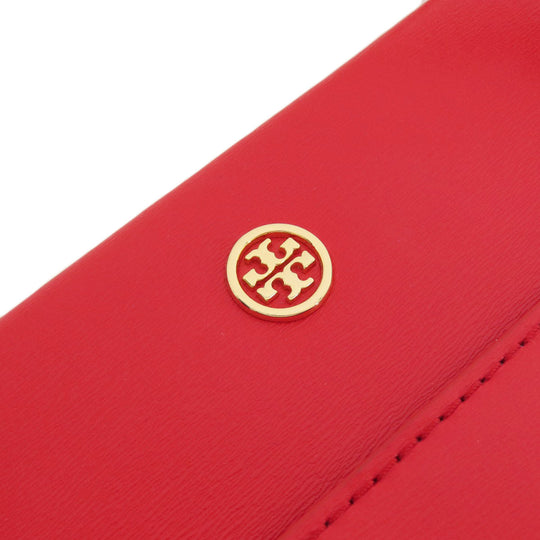 Tory Burch Tote Bag leather Red logo Women Used Authentic