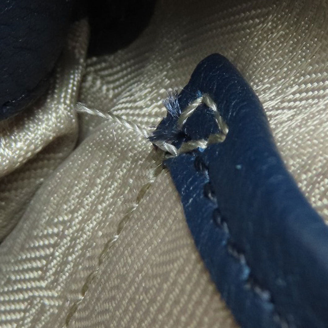 MICHAEL KORS Handbag leather Navy 2WAY Women Used Authentic