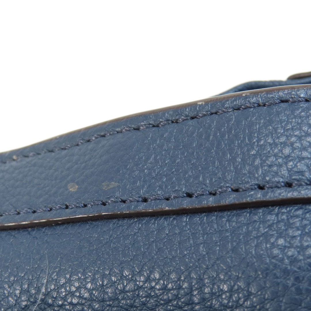 MICHAEL KORS Handbag leather Navy 2WAY Women Used Authentic