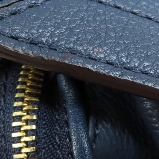 MICHAEL KORS Handbag leather Navy 2WAY Women Used Authentic