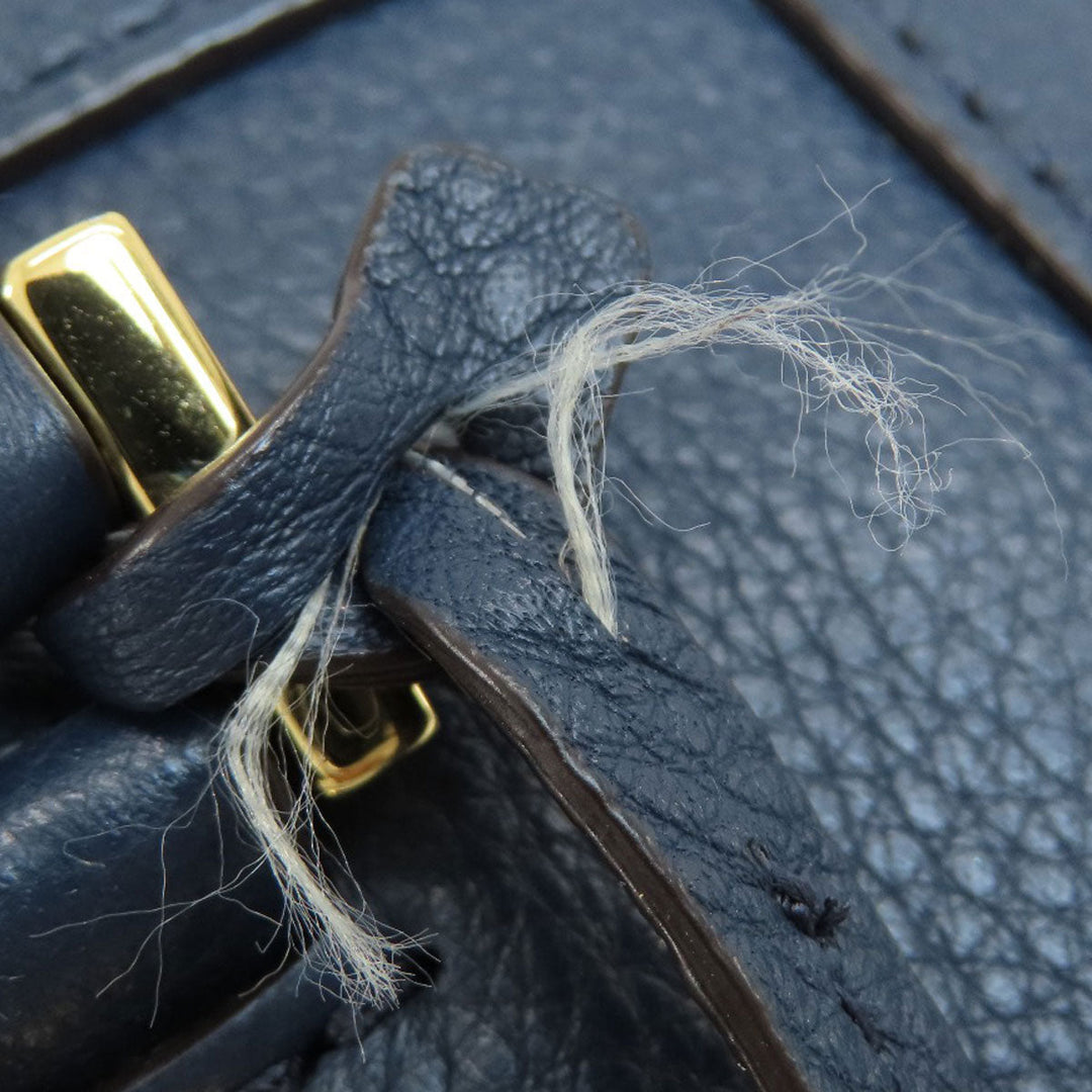 MICHAEL KORS Handbag leather Navy 2WAY Women Used Authentic