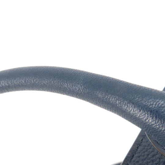 MICHAEL KORS Handbag leather Navy 2WAY Women Used Authentic