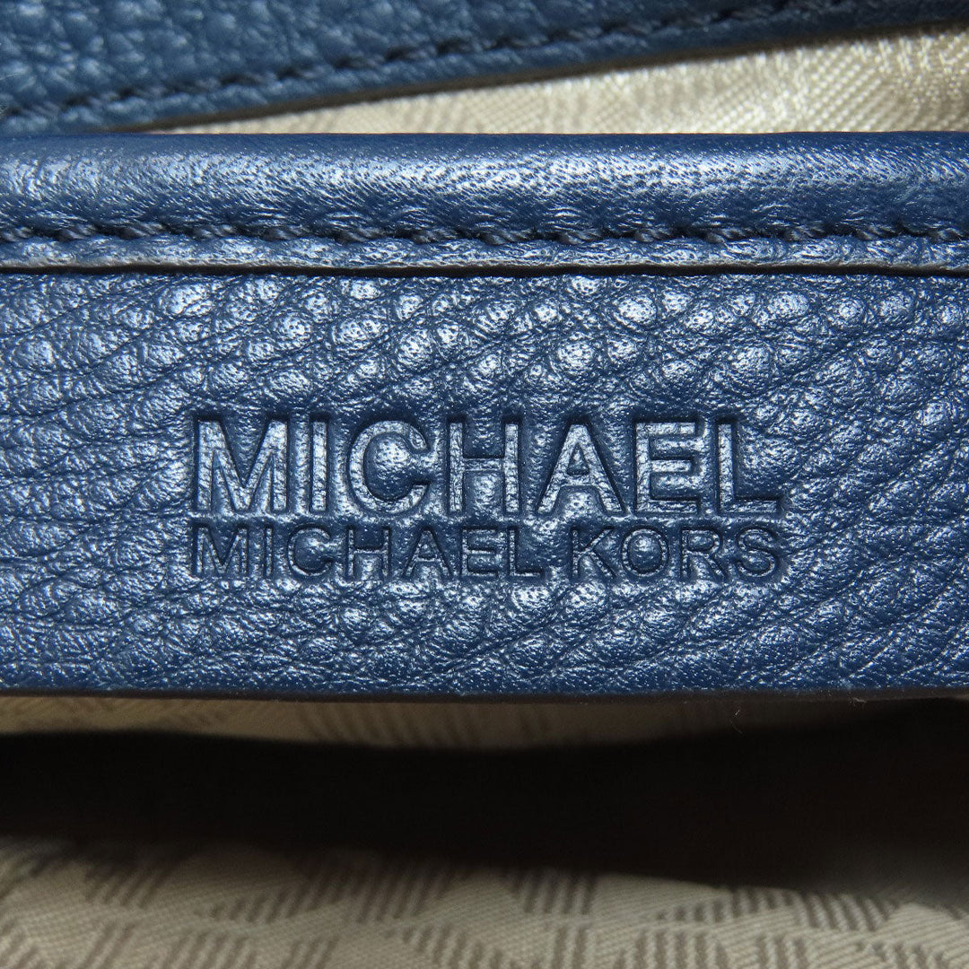 MICHAEL KORS Handbag leather Navy 2WAY Women Used Authentic