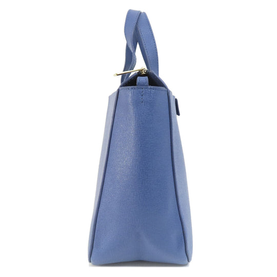 Furla Handbag leather blue 2WAY
