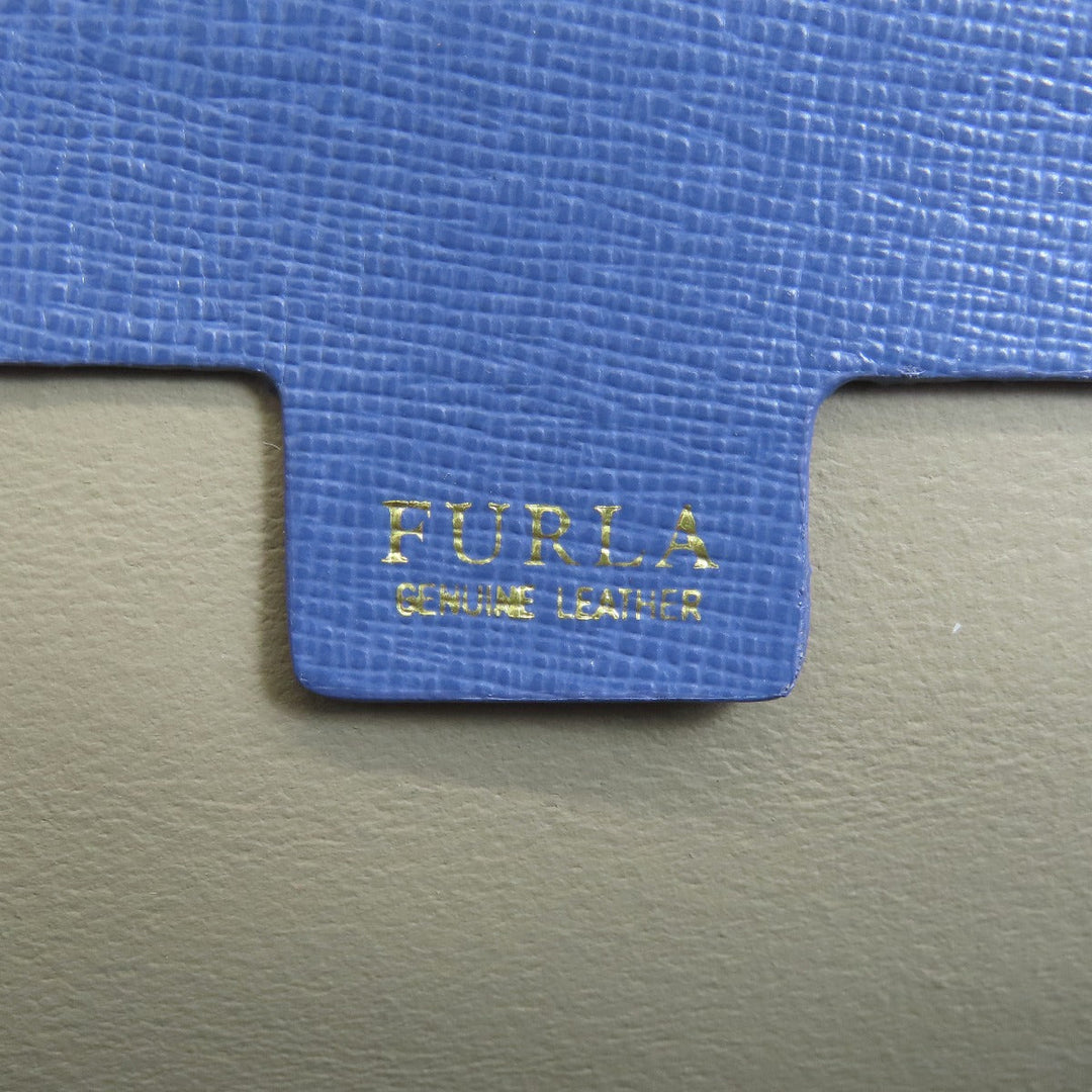 Furla Handbag leather blue 2WAY
