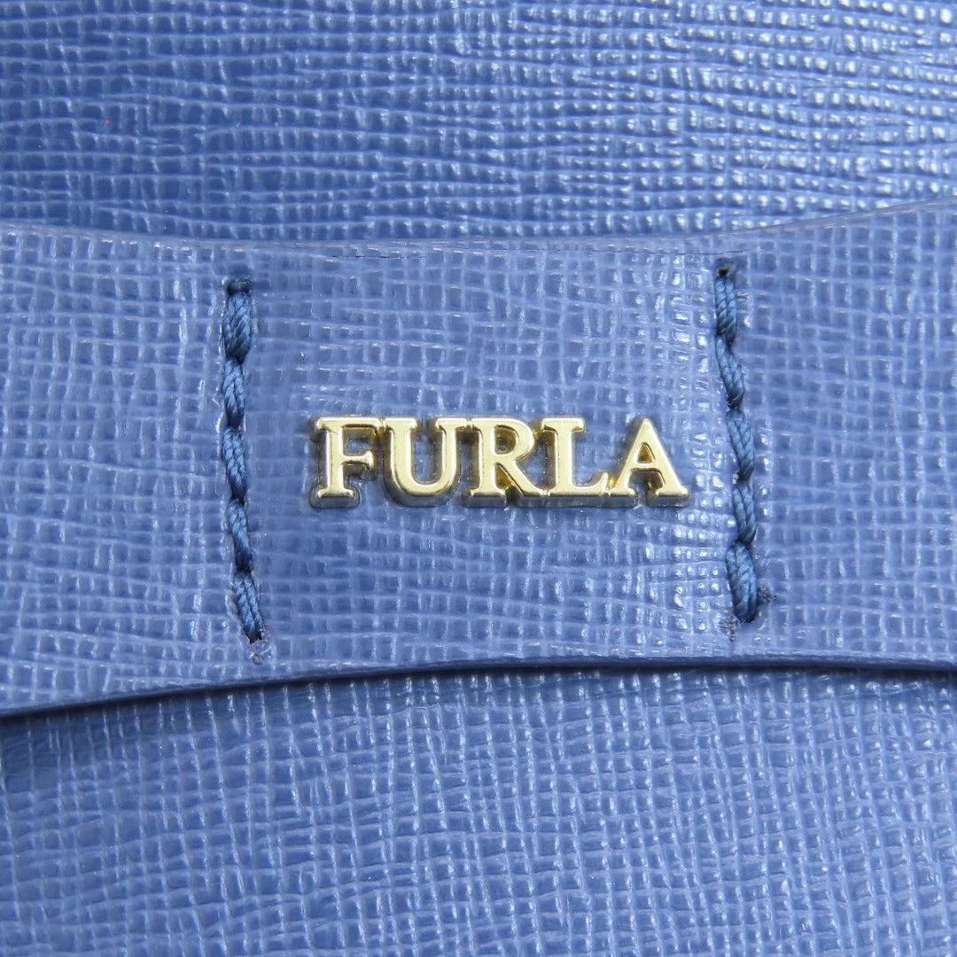 Furla Handbag leather blue 2WAY