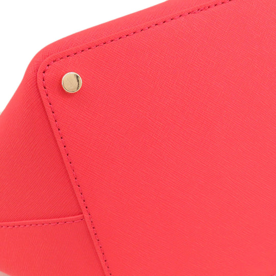 Kate Spade Tote Bag leather Red logo Women Used Authentic