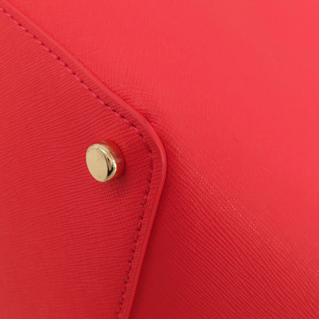 Kate Spade Tote Bag leather Red logo Women Used Authentic