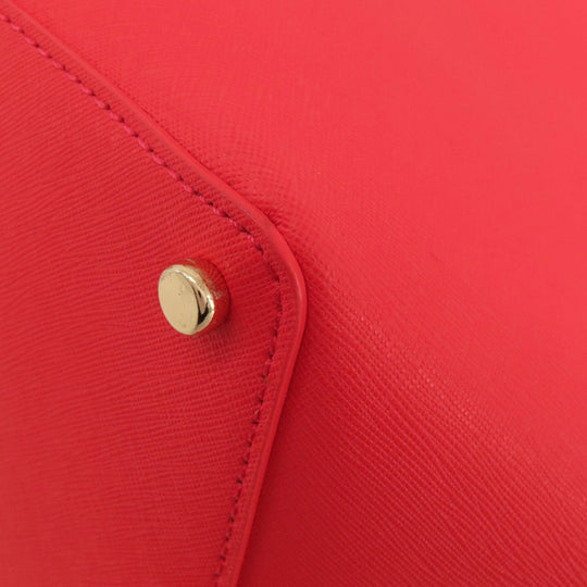 Kate Spade Tote Bag leather Red logo Women Used Authentic