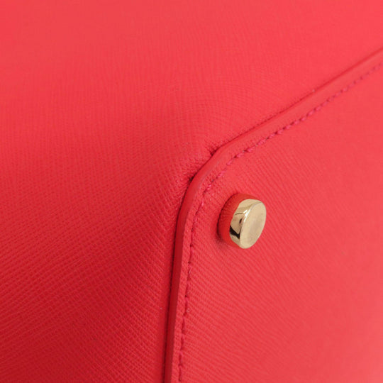 Kate Spade Tote Bag leather Red logo Women Used Authentic