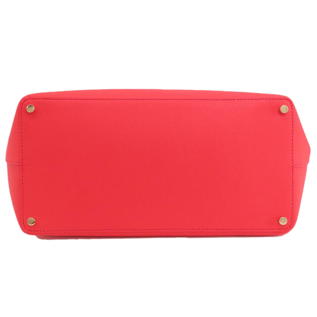 Kate Spade Tote Bag leather Red logo Women Used Authentic