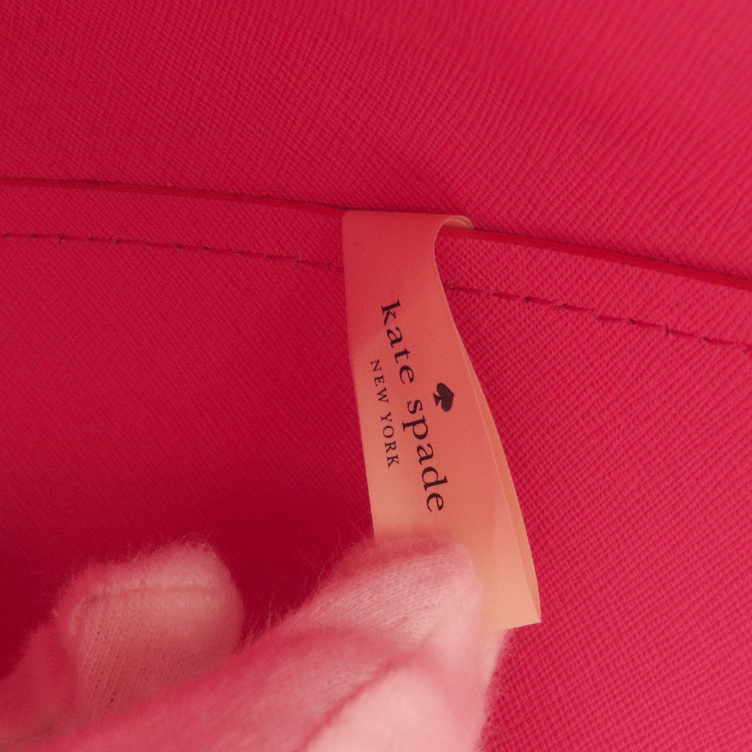 Kate Spade Tote Bag leather Red logo Women Used Authentic