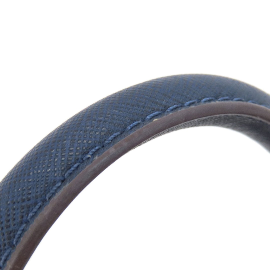 MICHAEL KORS Handbag leather Navy 2WAY Women Used Authentic