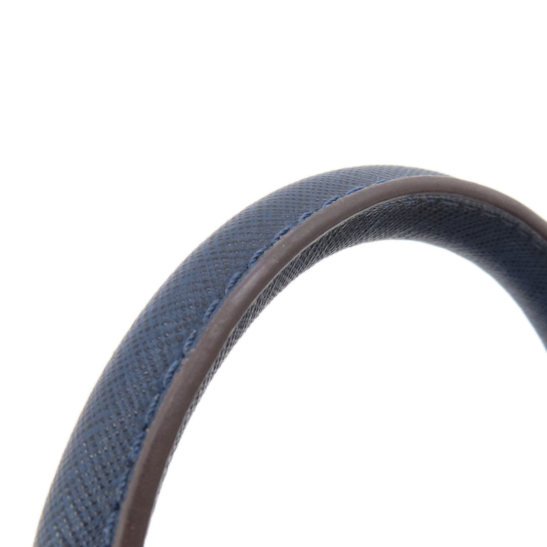 MICHAEL KORS Handbag leather Navy 2WAY Women Used Authentic