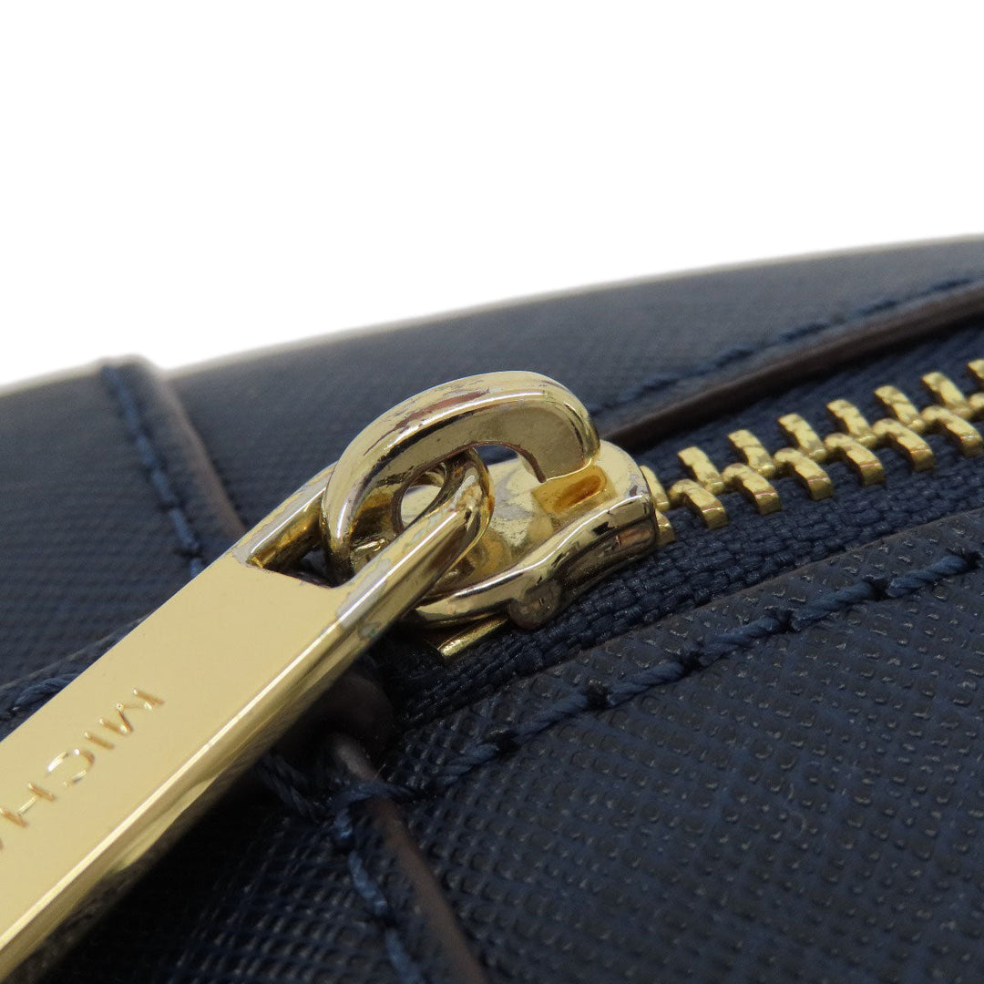 MICHAEL KORS Handbag leather Navy 2WAY Women Used Authentic