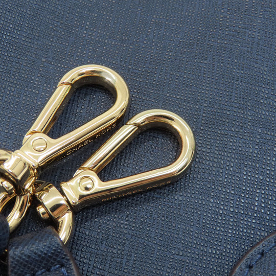 MICHAEL KORS Handbag leather Navy 2WAY Women Used Authentic